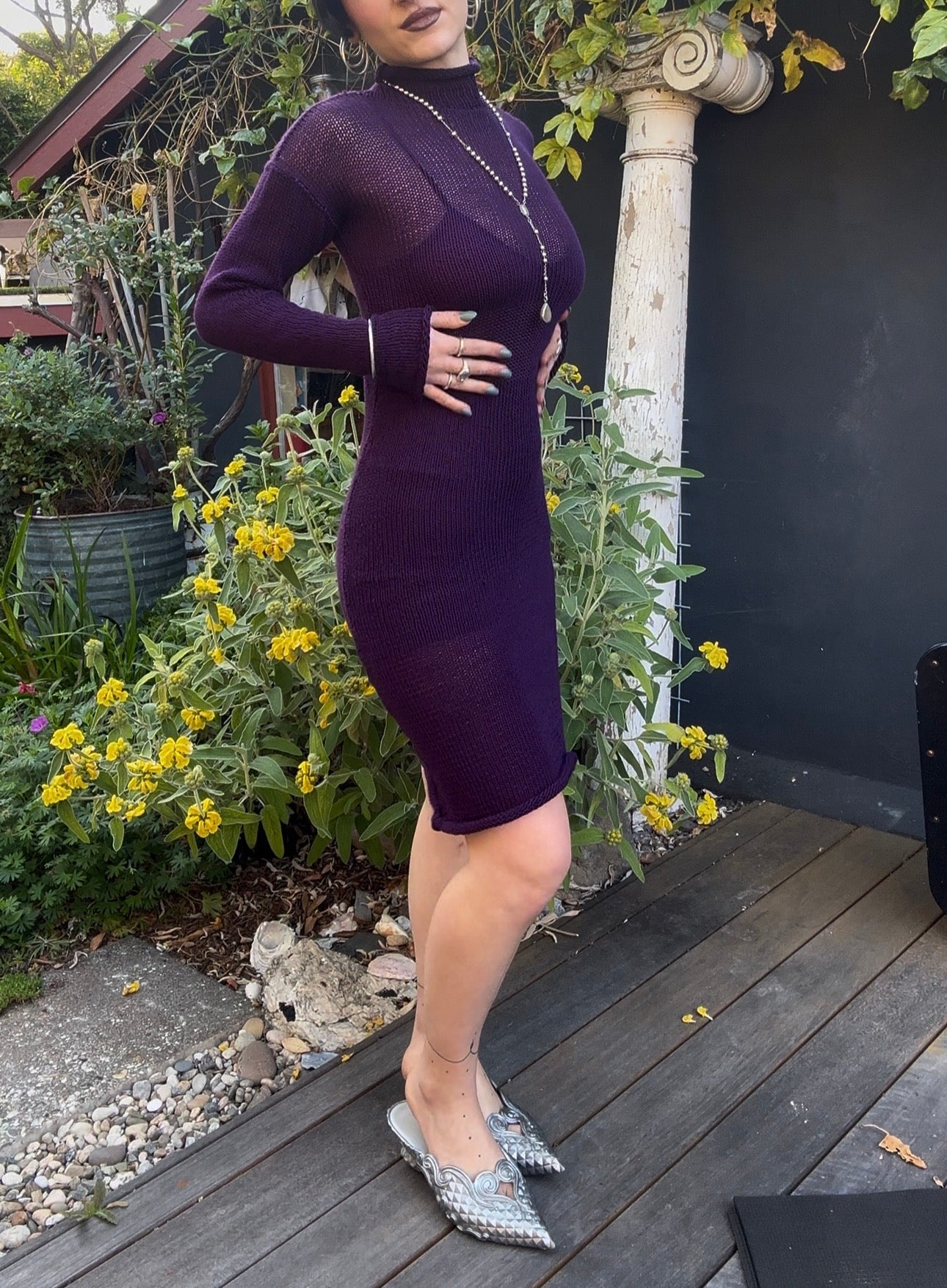 Clytemnestra Mockneck Midi Dress Knitting Pattern
