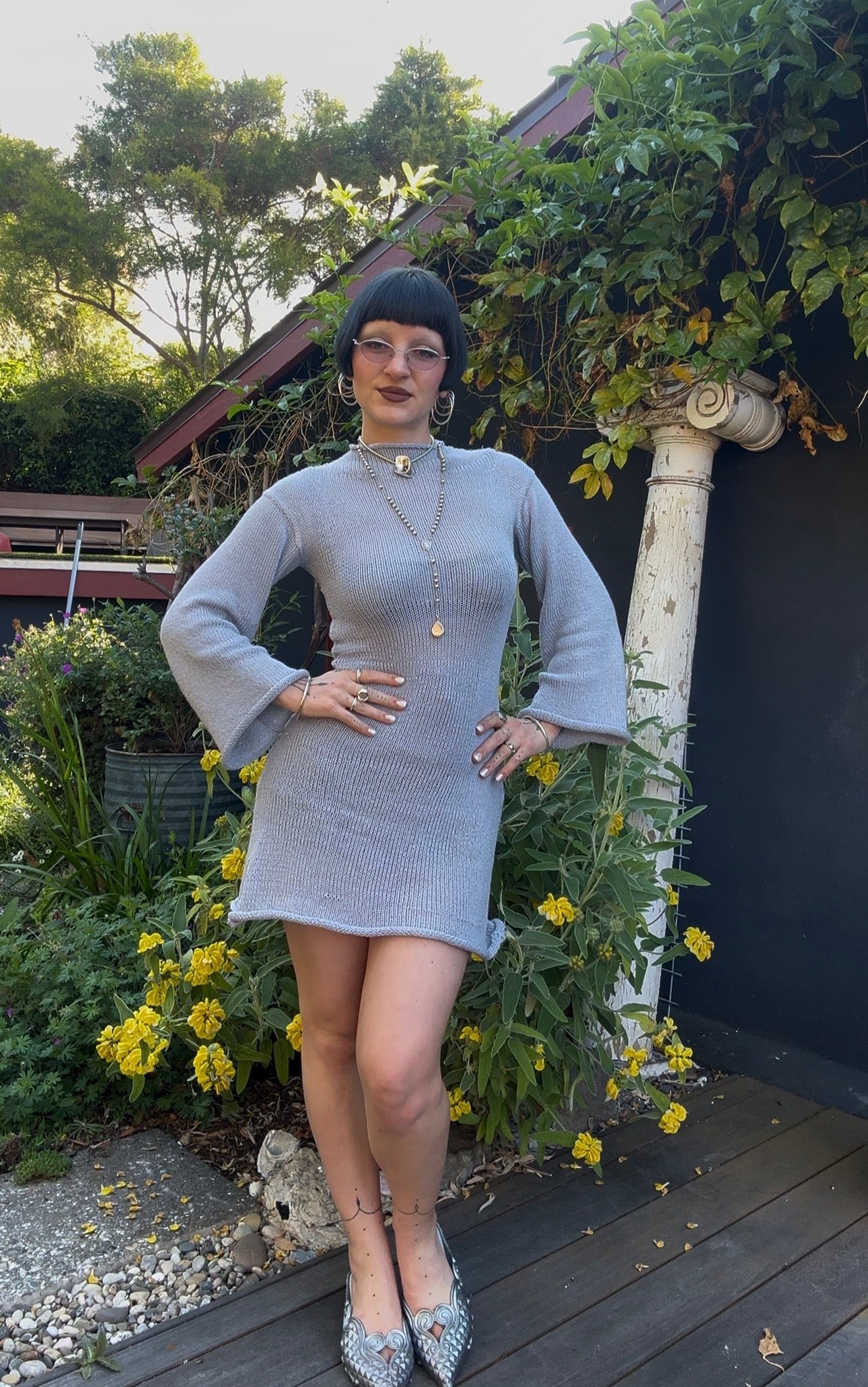 Snowfall Longsleeve Mini Dress Knitting Pattern – June Lagoon