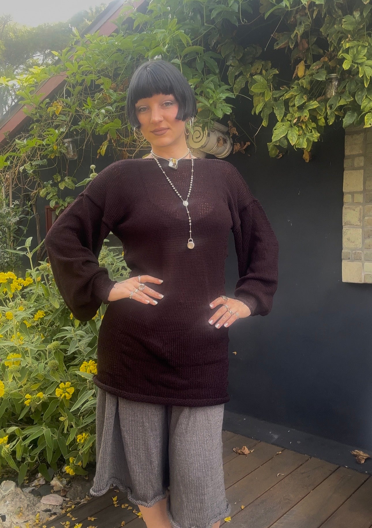 Ancasta Slouchy Sweater Dress Knitting Pattern