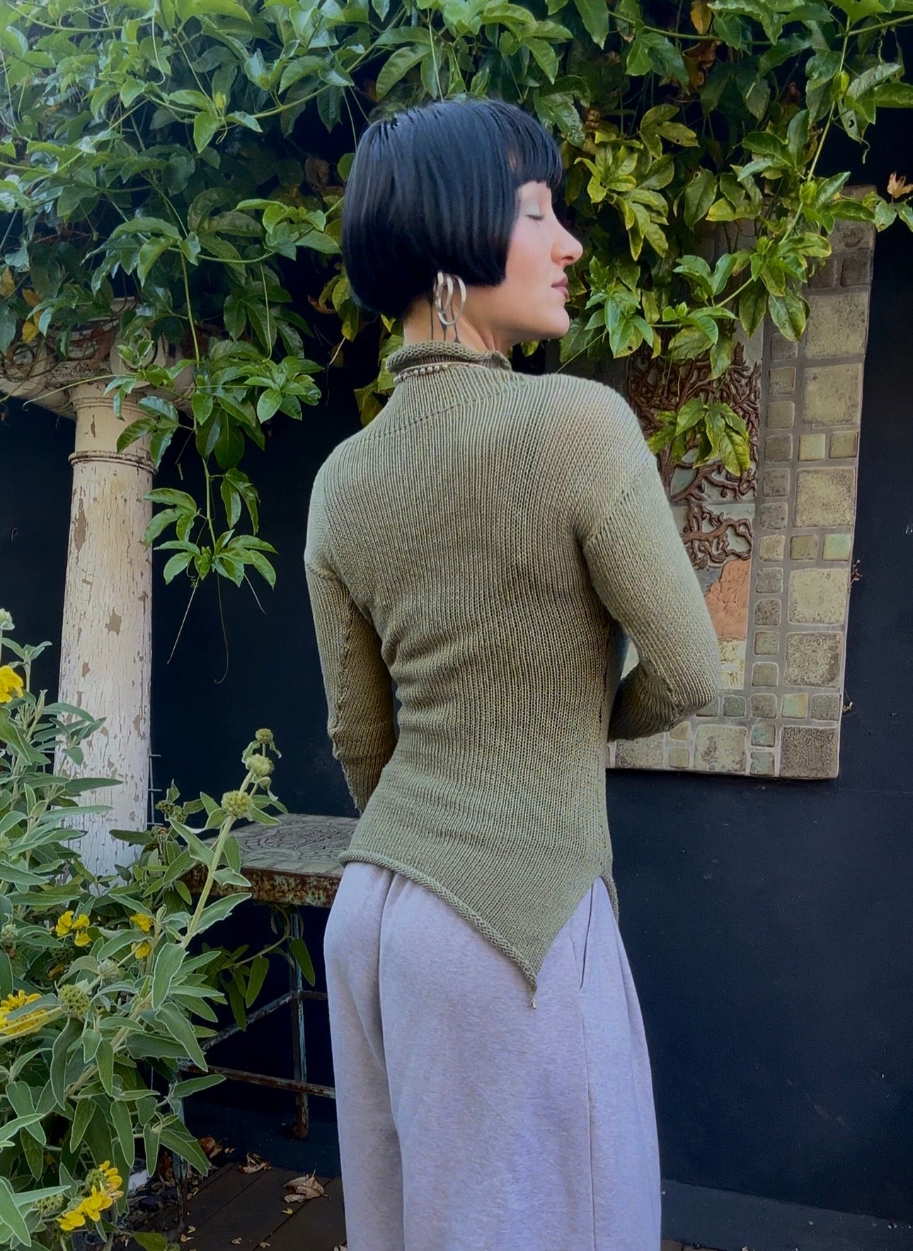 Litauia Knit Mockneck Long Sleeve Top
