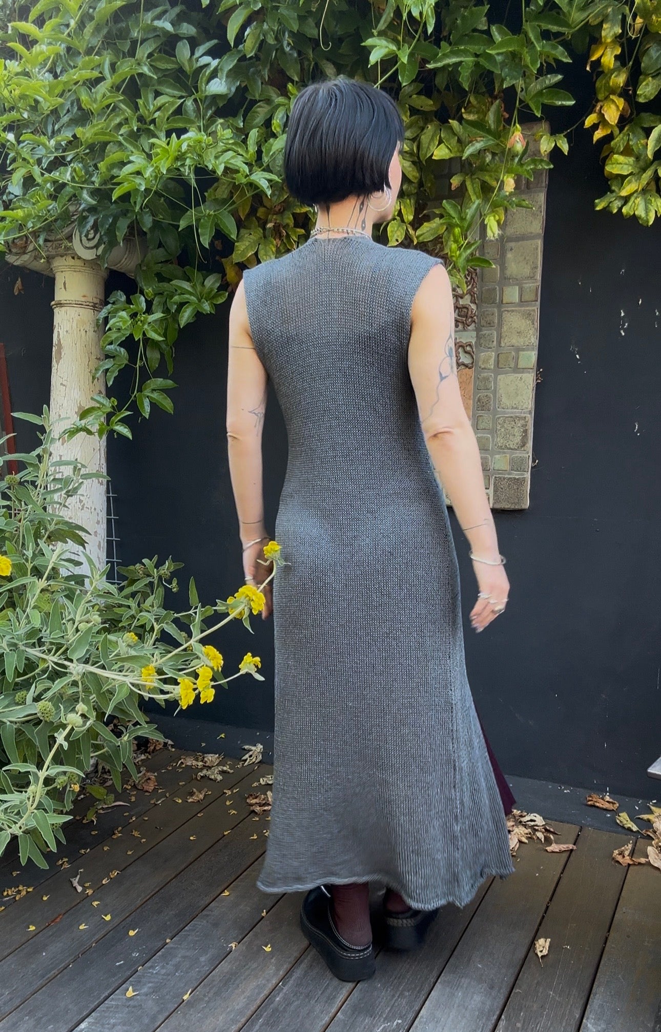 Lada Knit Long Sleeveless Cardigan Knitting Pattern