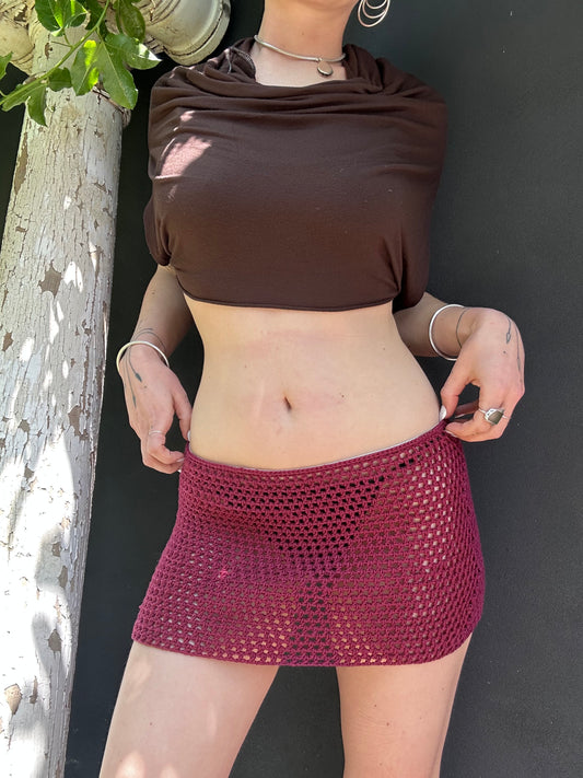 Nightshade Mesh Mini Skirt Crochet Pattern