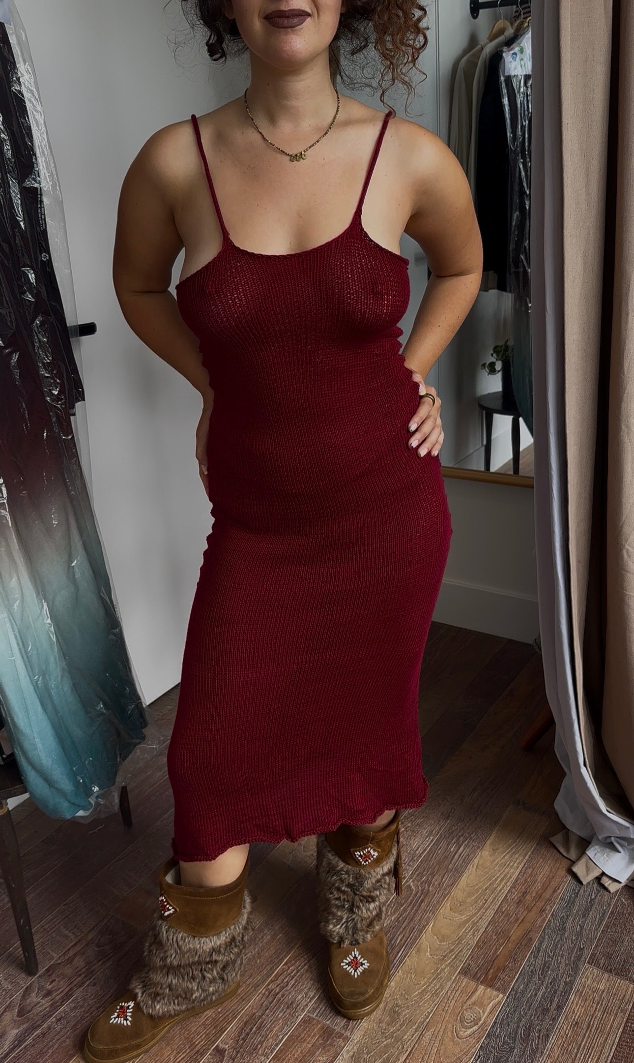 Roselle Knit Midi Dress *