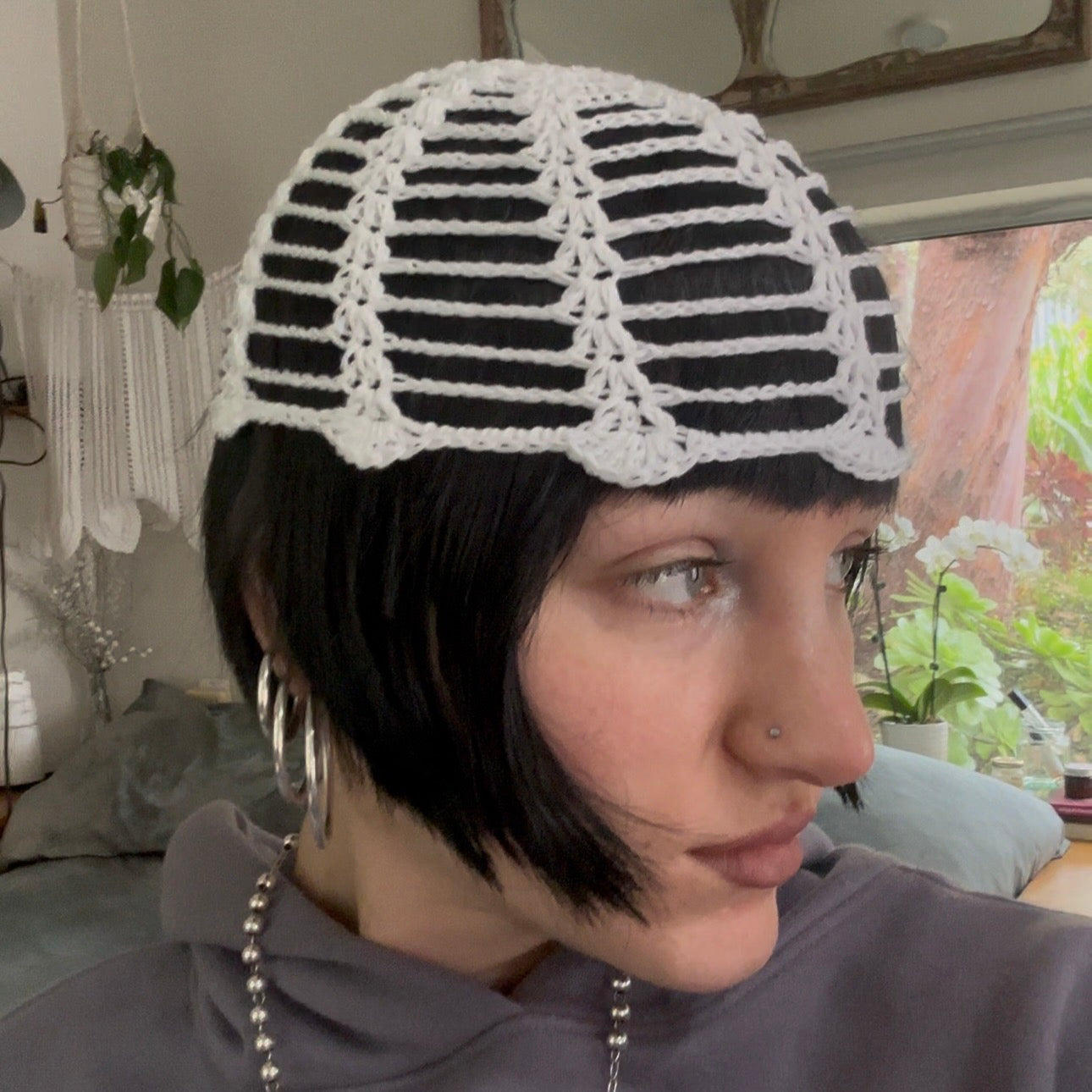 Lilium Lace Crochet Scullcap Hat *