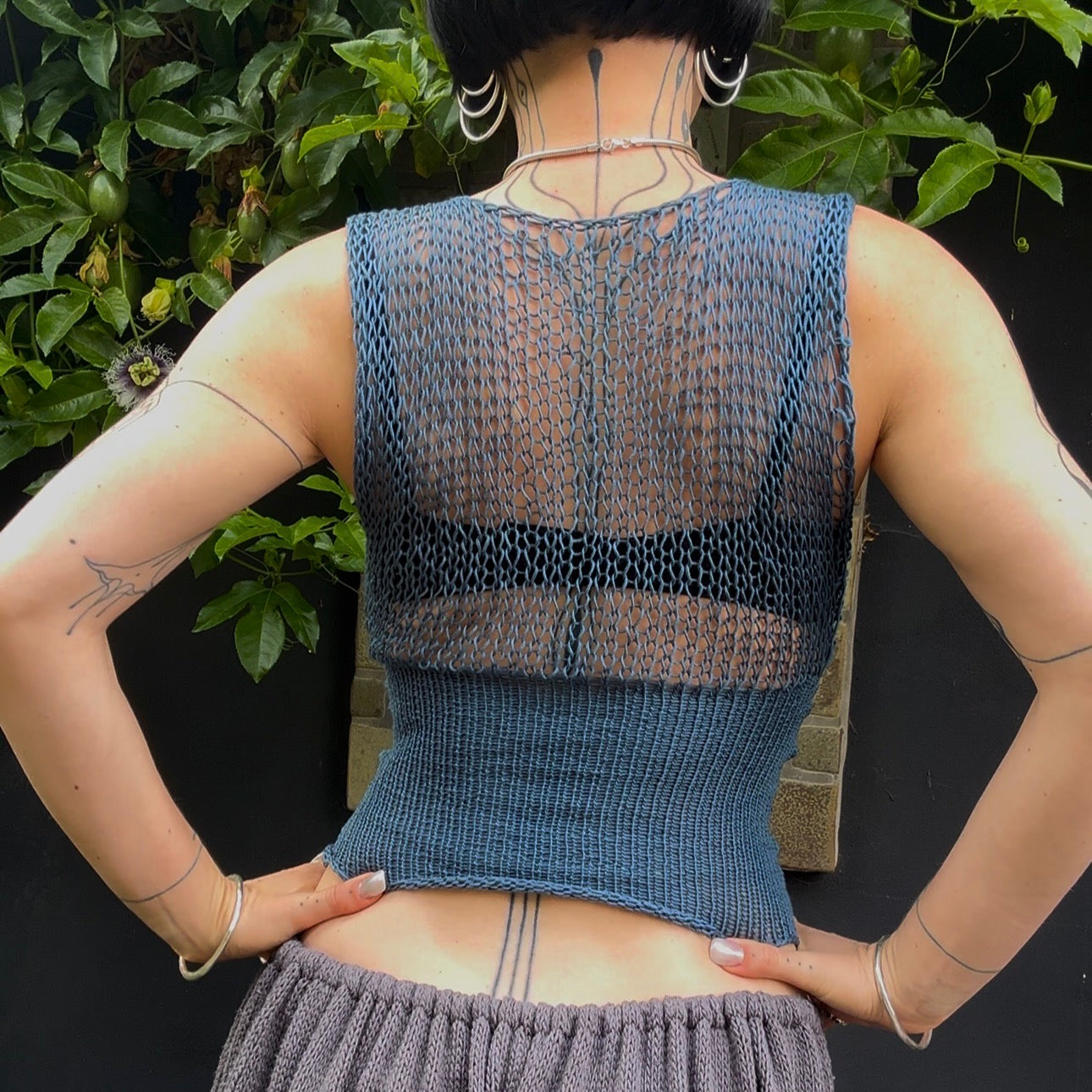 Asterope Knit Crop Tank Top *
