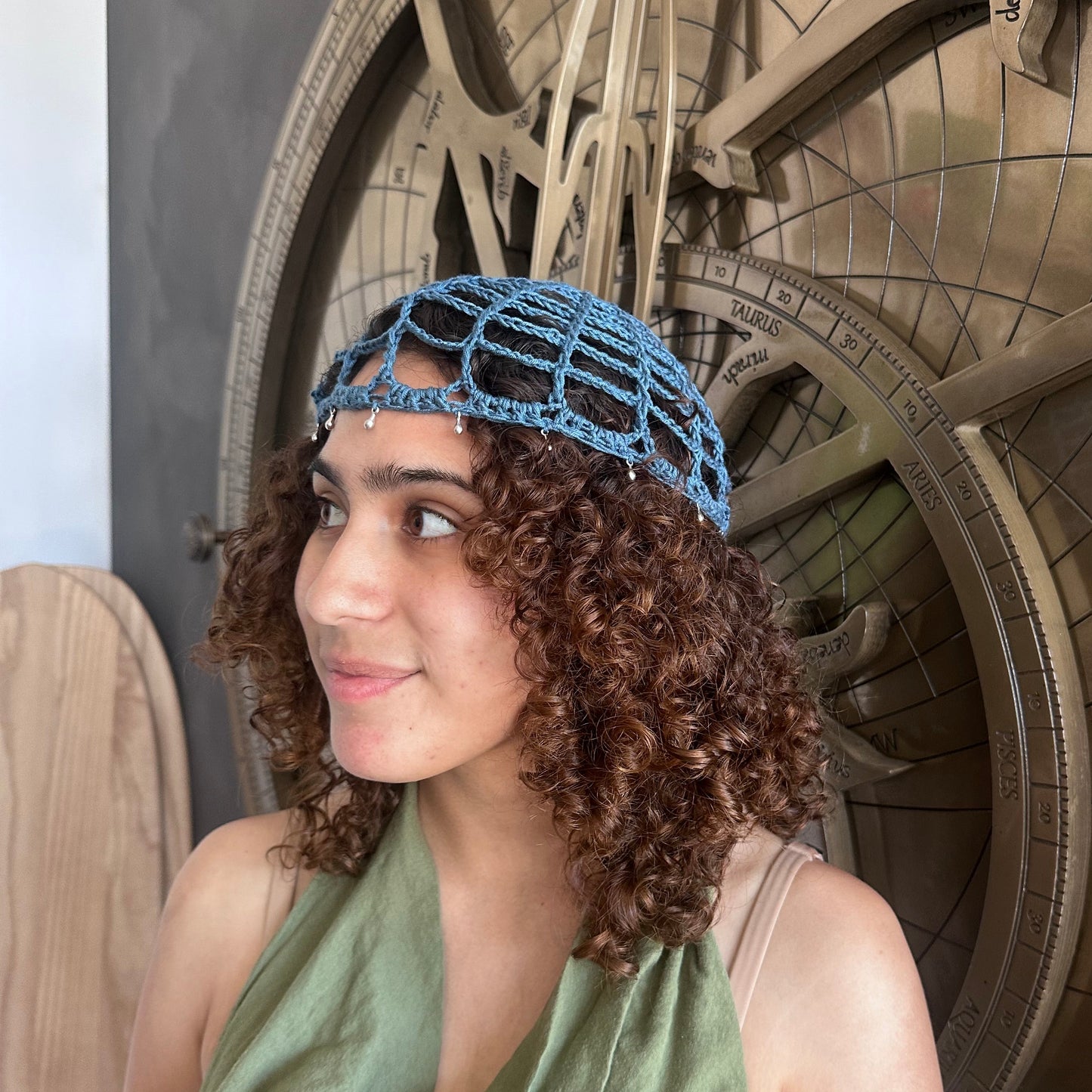 Cyanea Mesh Crochet Scullcap Hat *