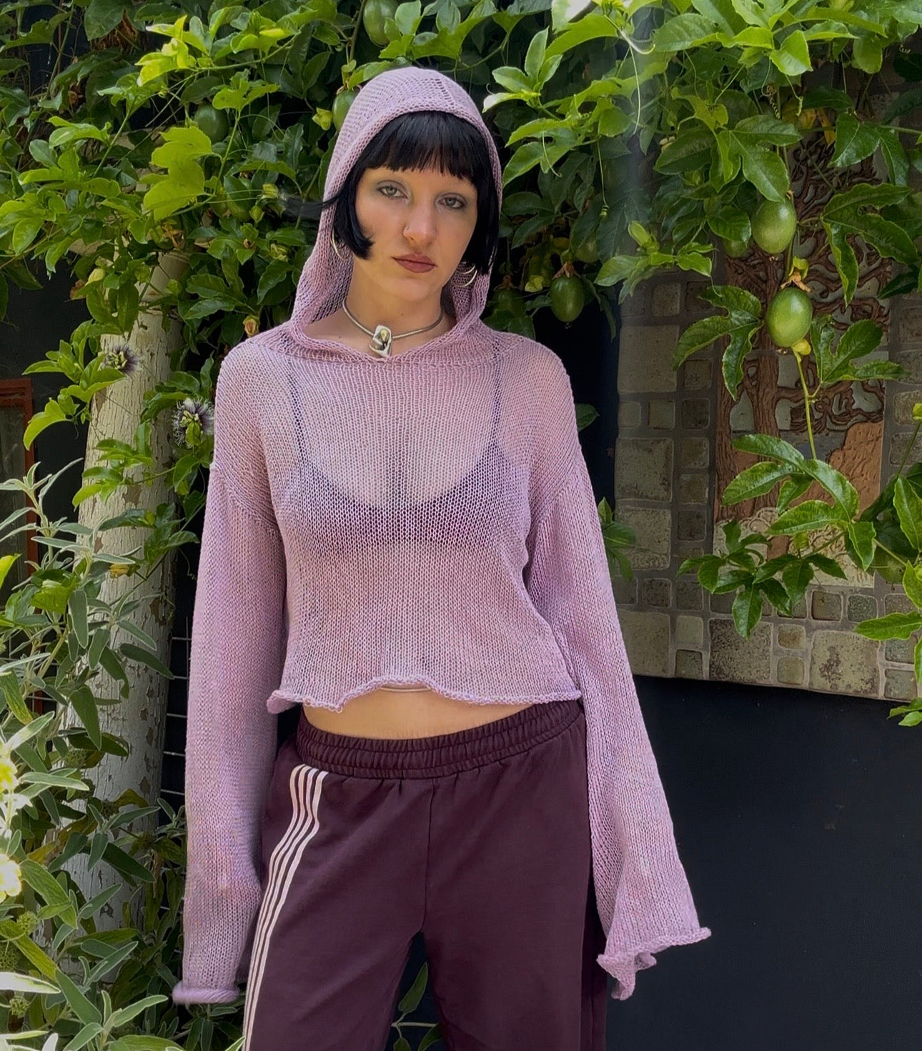 Foxglove Hooded Sweater Top Knitting Pattern