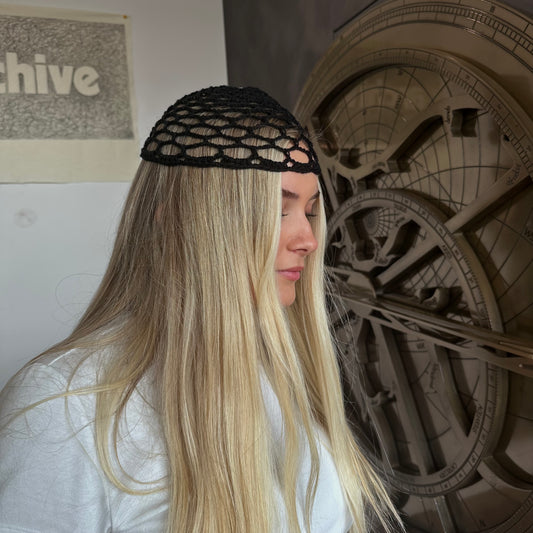 Cyanea Mesh Crochet Scullcap Hat