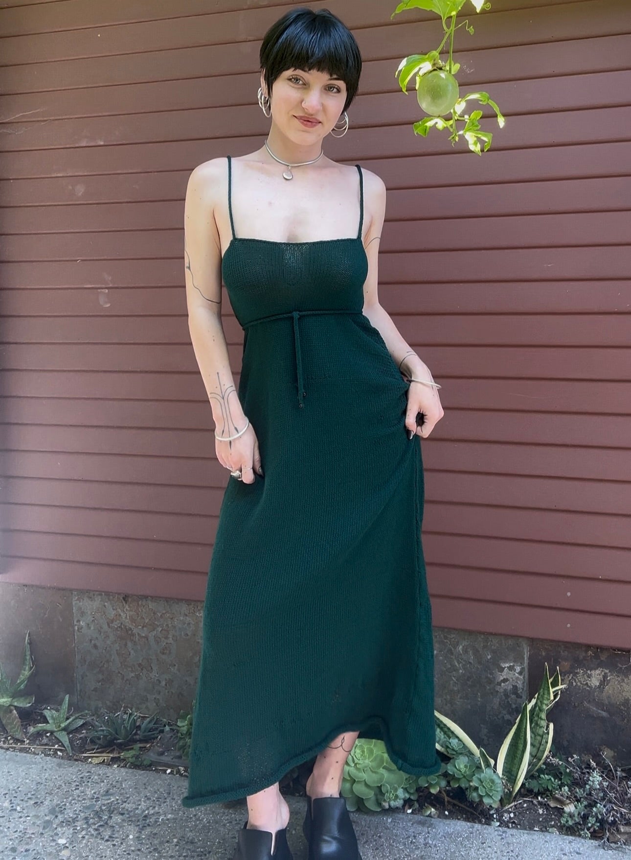 Malachite Knit Maxi Dress