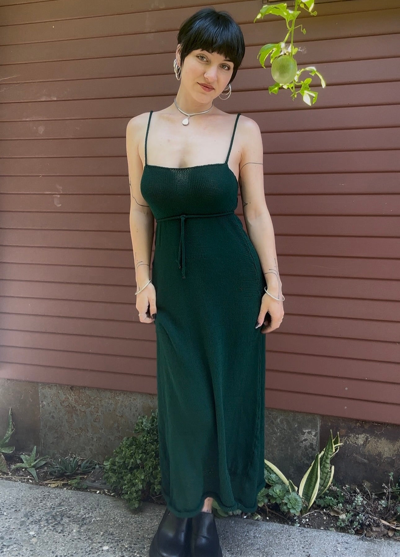 Malachite Knit Maxi Dress