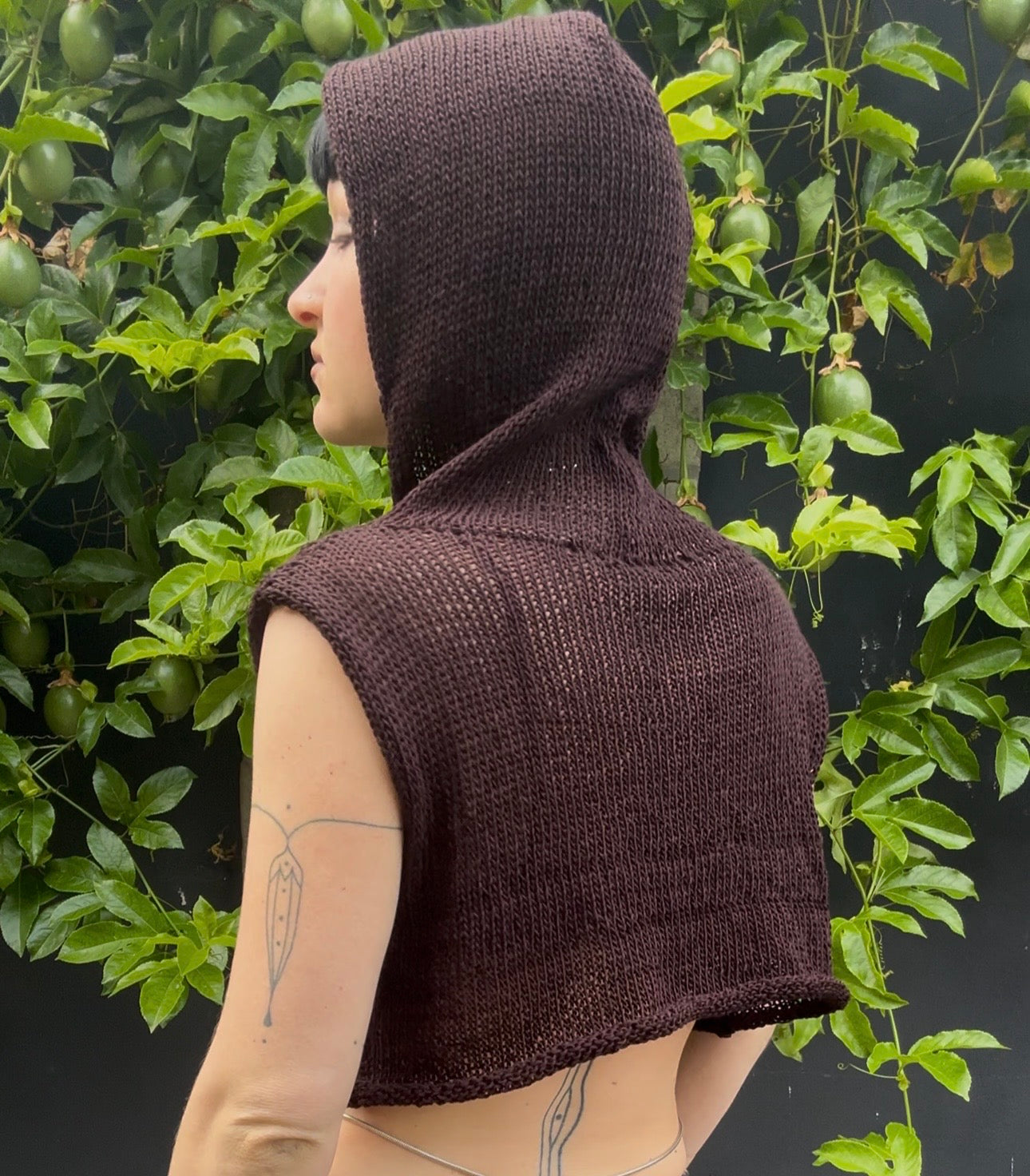 Kaniska Knit Hooded Crop Top