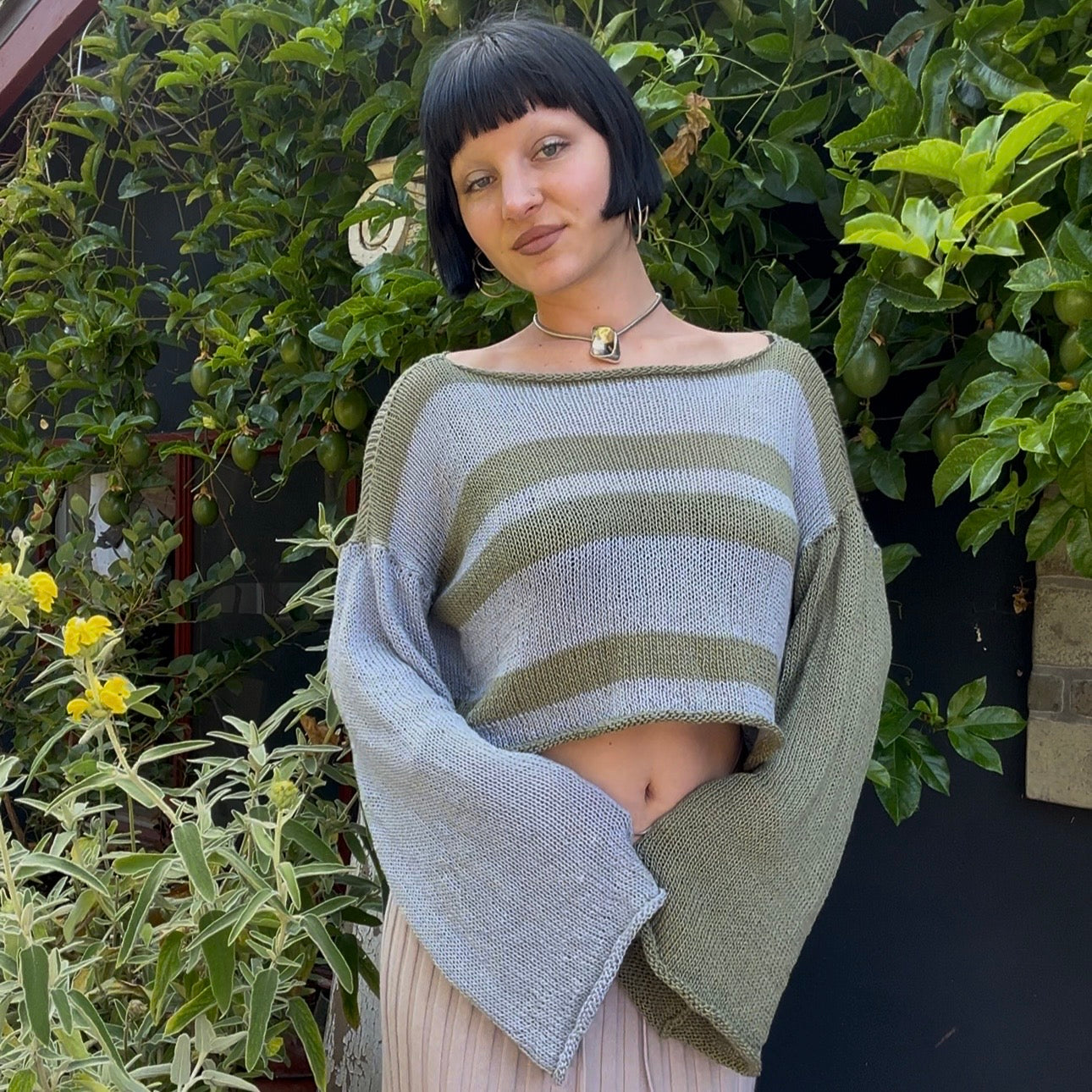 Silgina Striped Sweater Knitting Pattern