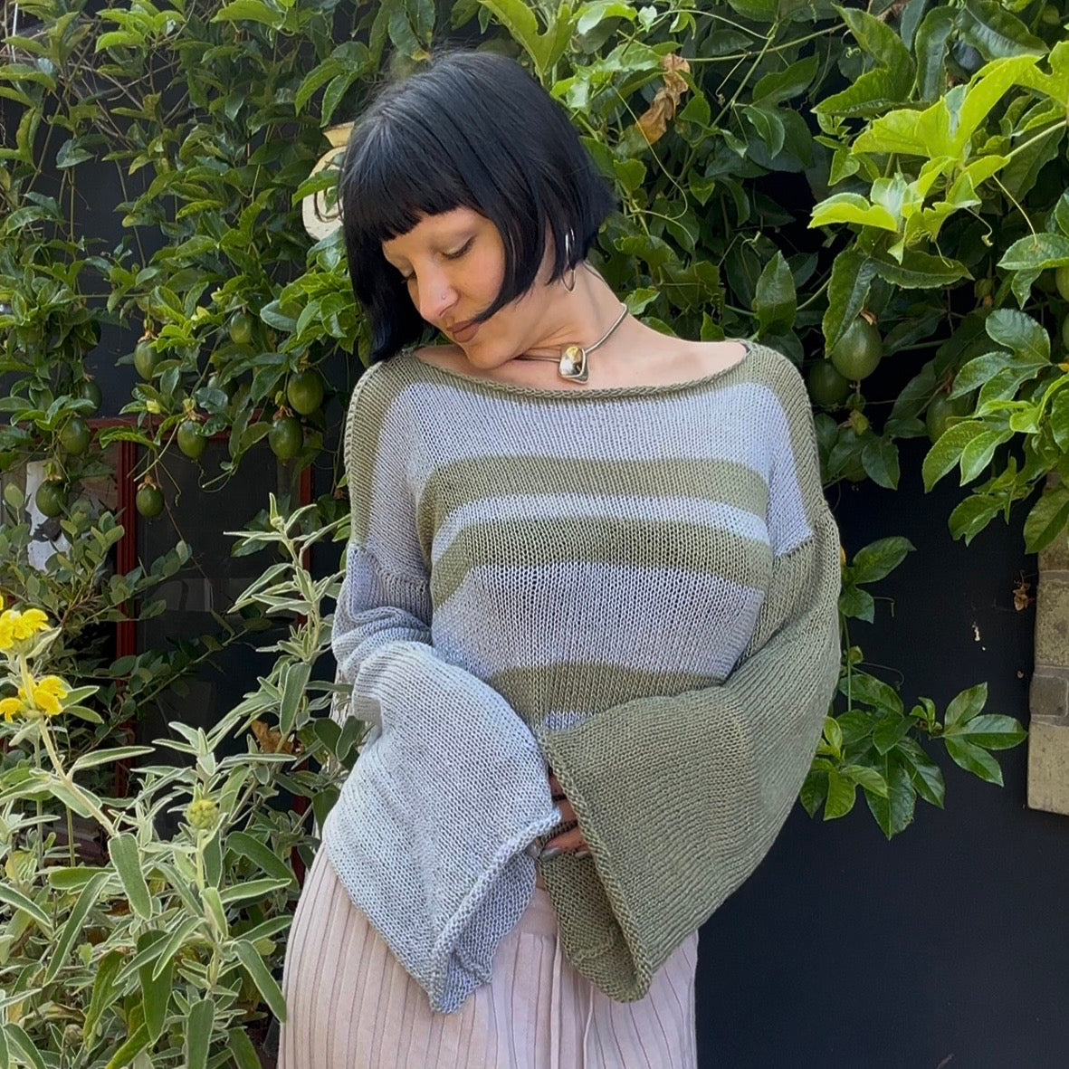 Silgina Striped Sweater Knitting Pattern