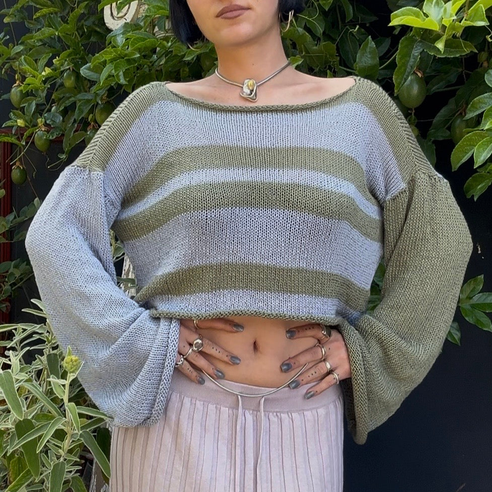 Silgina Striped Sweater Knitting Pattern