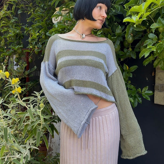 Silgina Striped Sweater Knitting Pattern