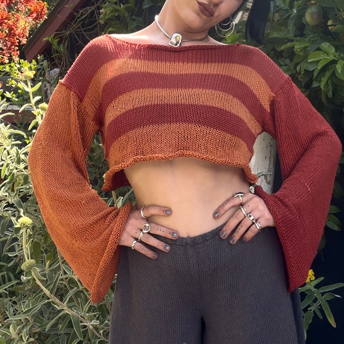 Hypanartia Striped Crop Sweater