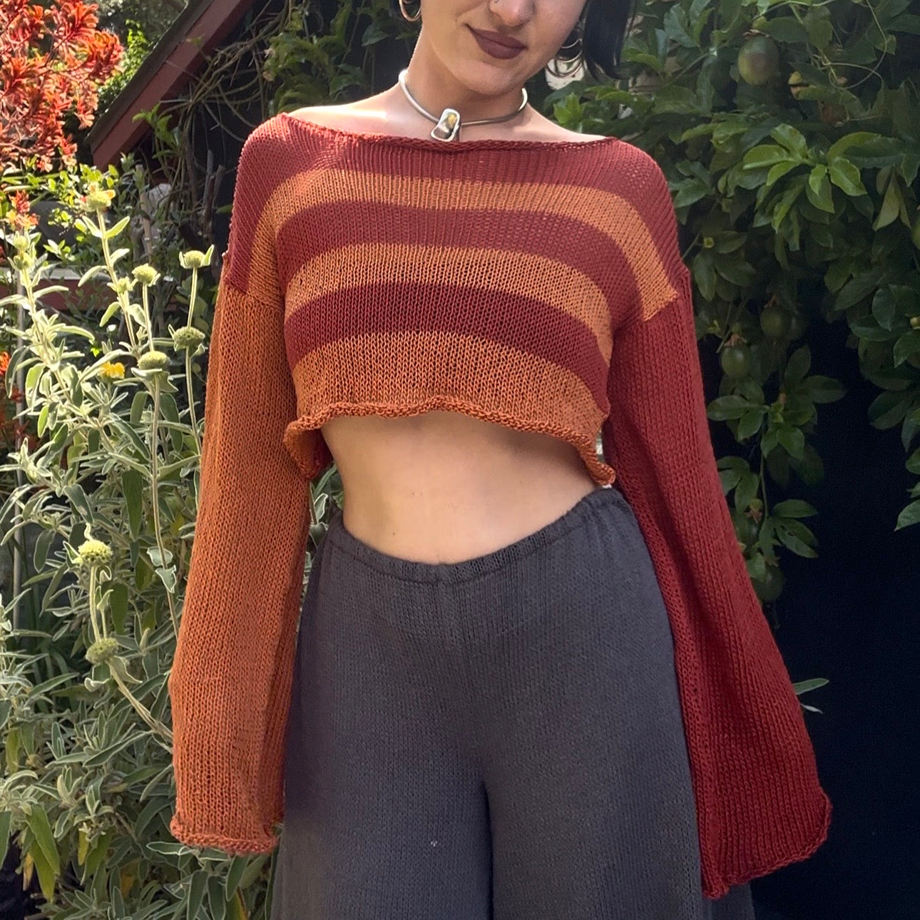 Hypanartia Striped Crop Sweater
