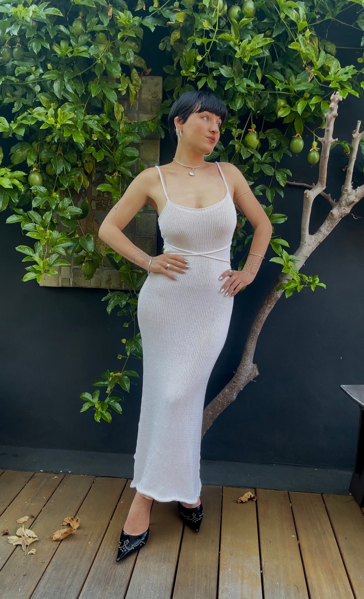 Alba Knit Maxi Slip Dress Knitting Pattern
