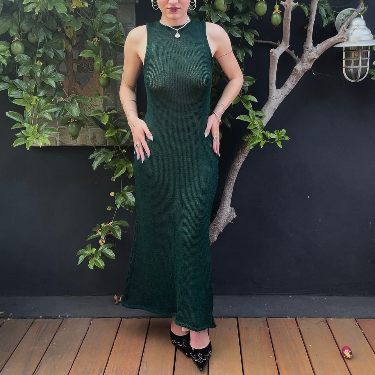 Coeini Knit Maxi Dress Slip Dress Knitting Pattern