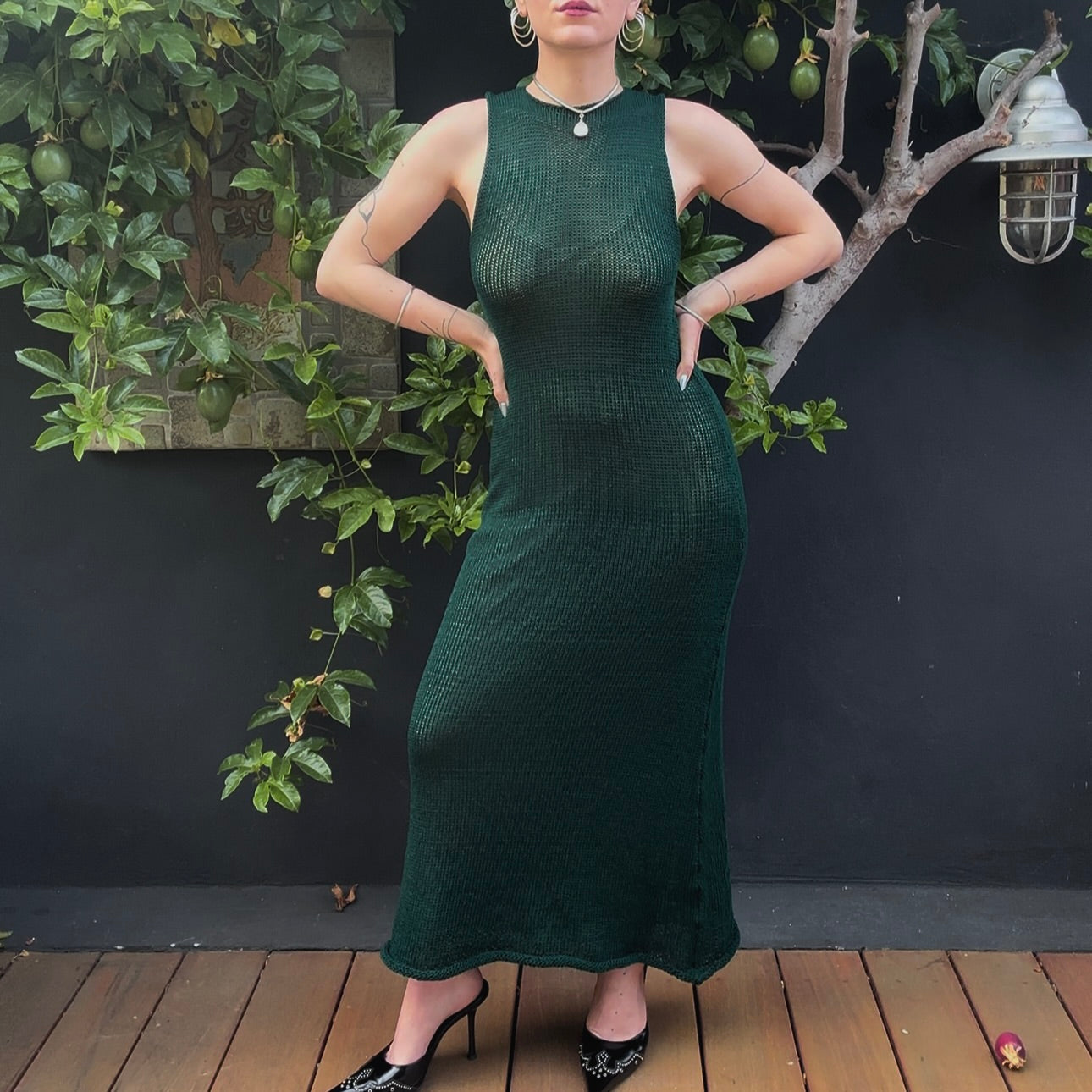 Coeini Knit Maxi Dress Slip Dress Knitting Pattern