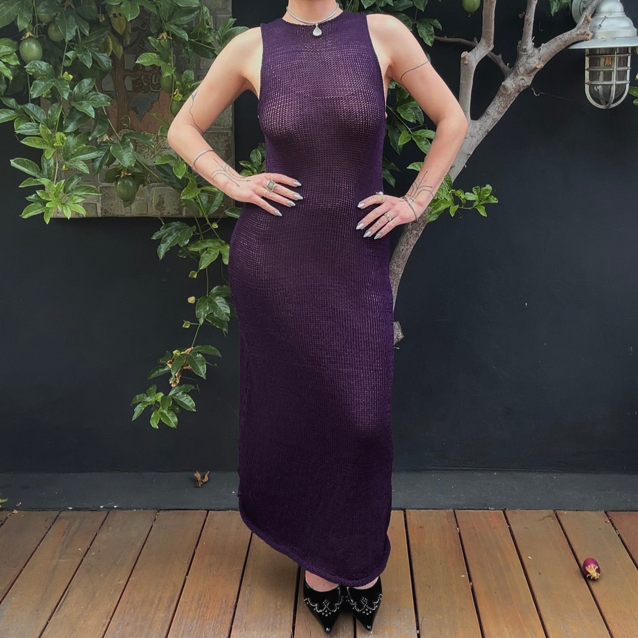 Coeini Knit Maxi Dress Slip Dress Knitting Pattern