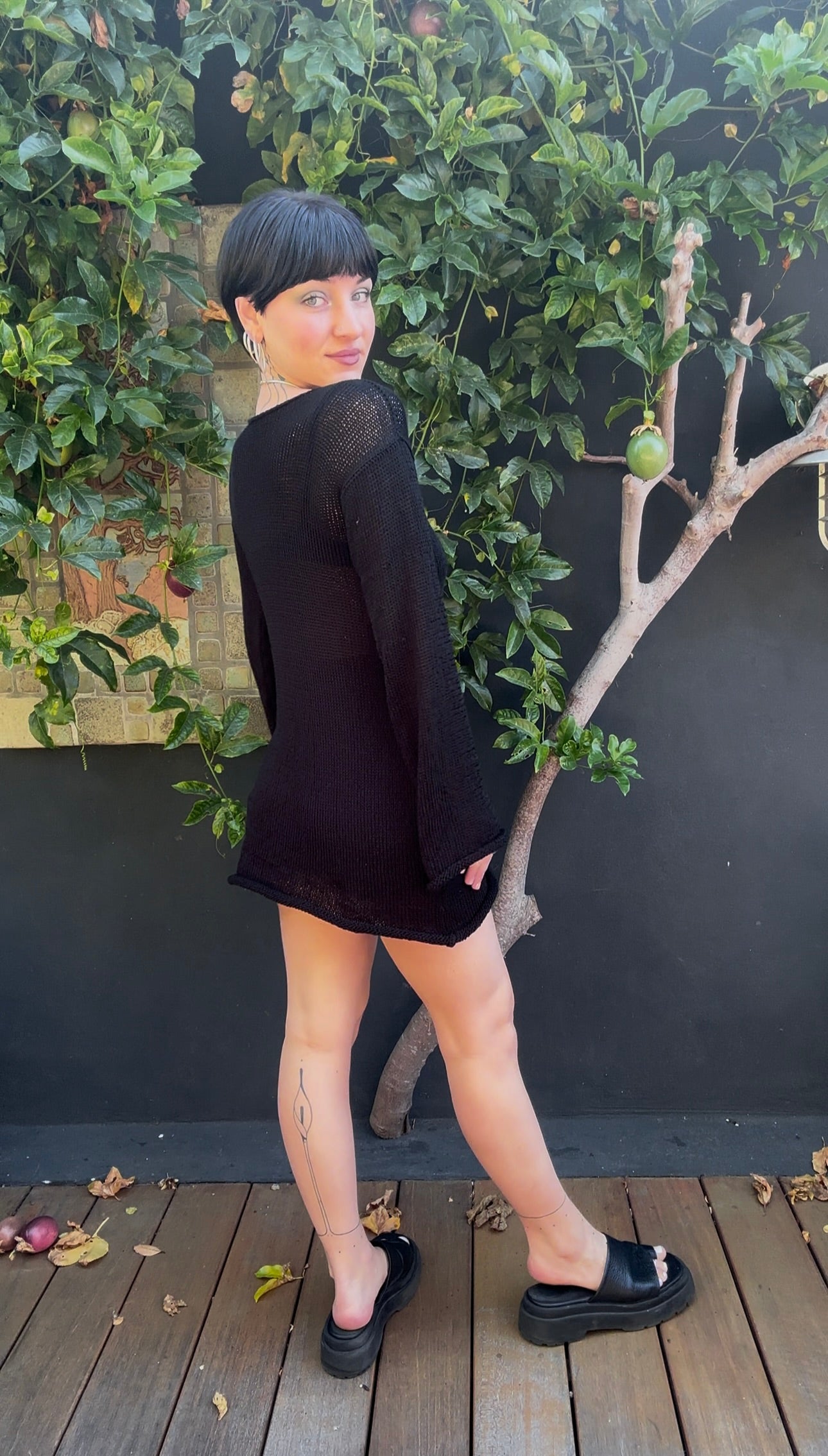 Nessaea Longsleeve Knit Mini Dress Knitting Pattern