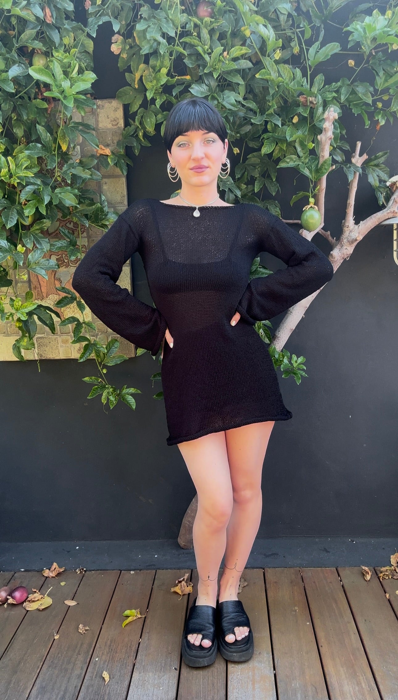 Nessaea Longsleeve Knit Mini Dress Knitting Pattern