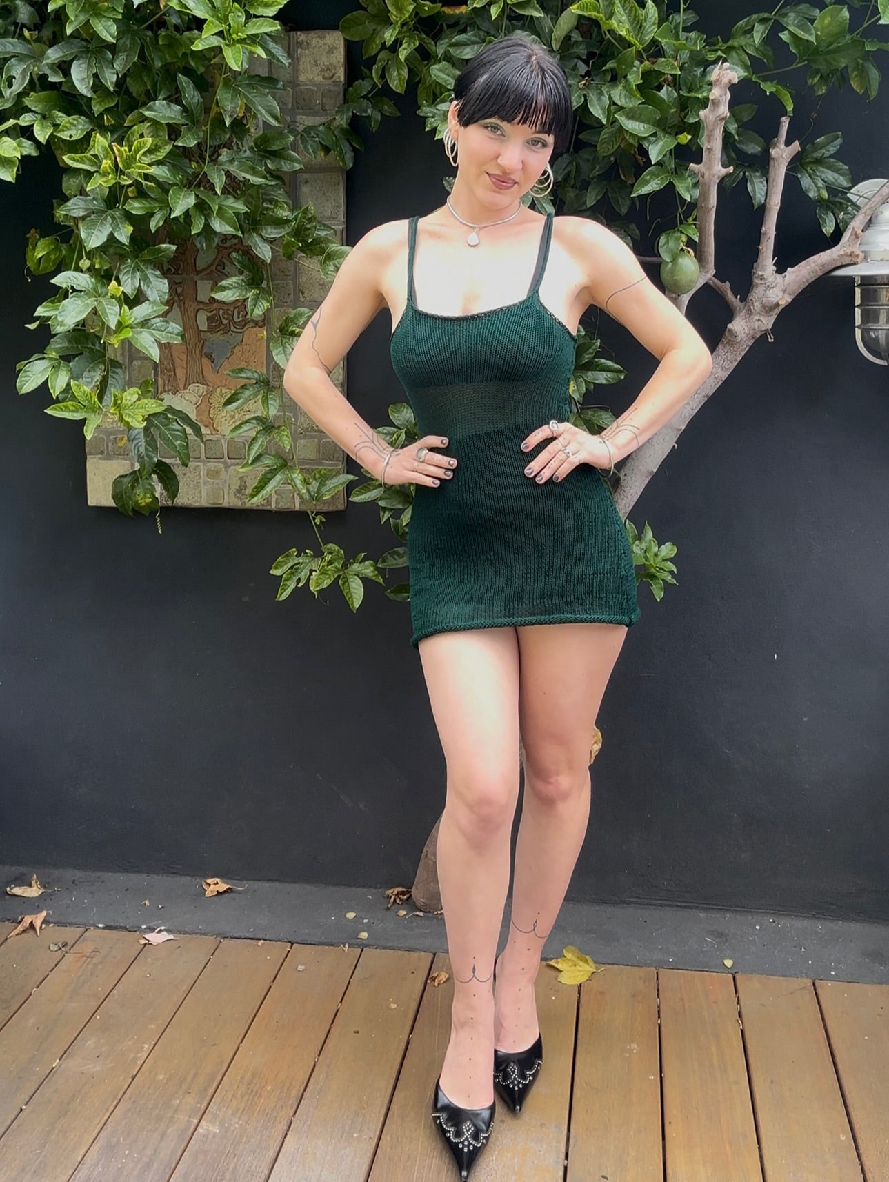 Ismene Knit Mini Slip Dress