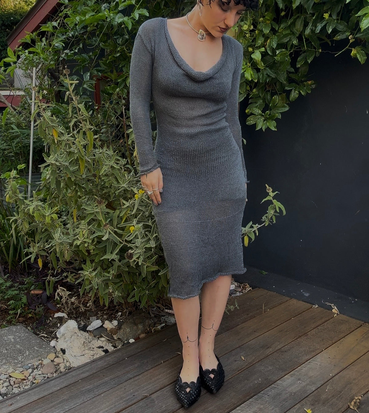 Emmeline Cowl Neck Midi Dress
