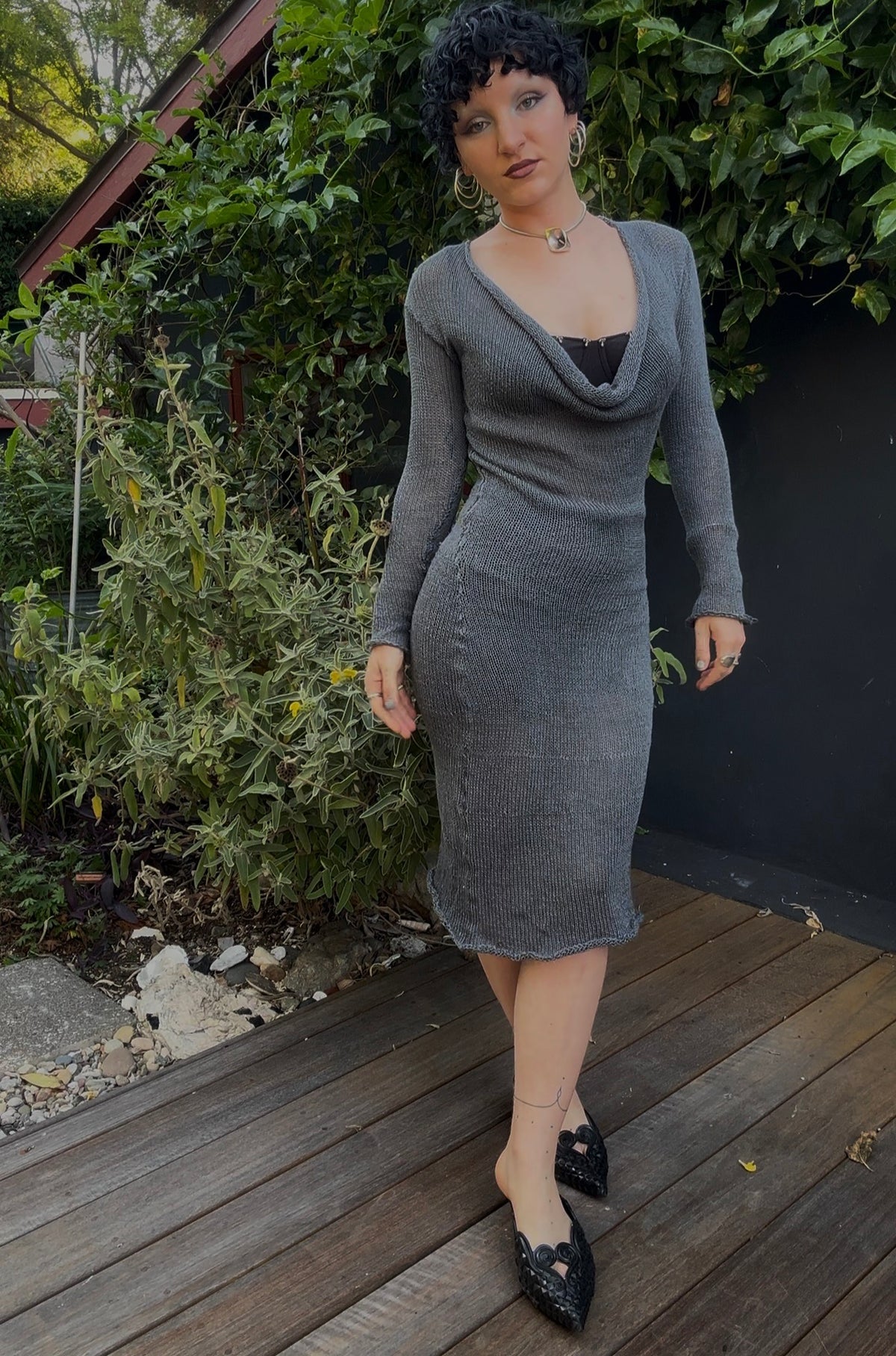 Emmeline Cowl Neck Midi Dress
