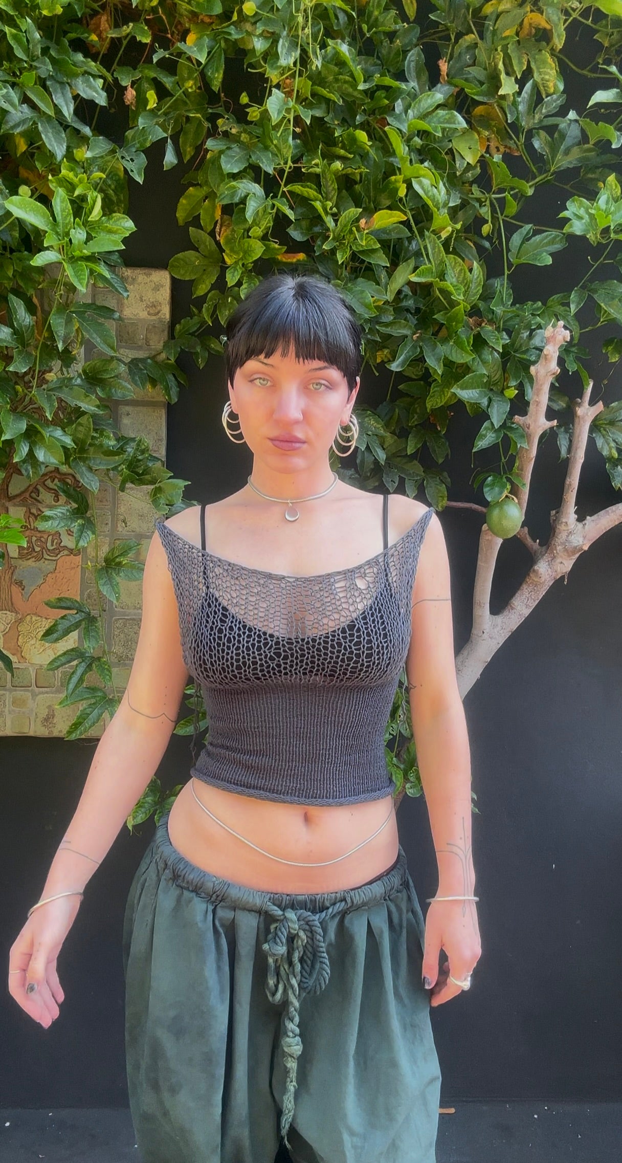 Archimestra Knit Crop Tank Top