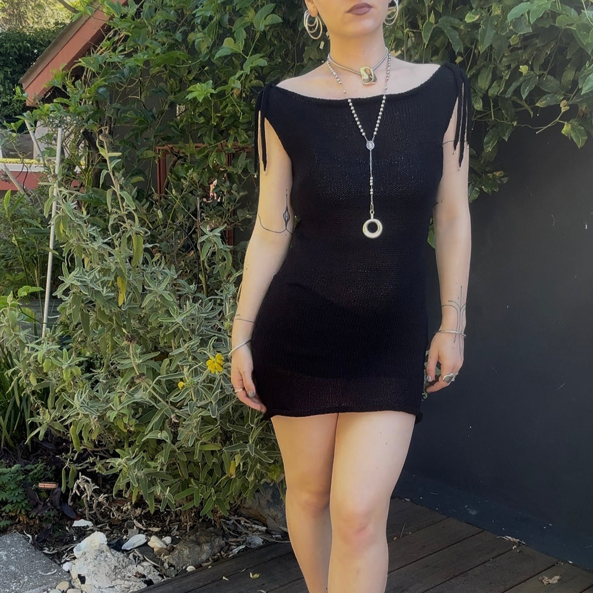 Nixie Tassel Knit Mini Dress *