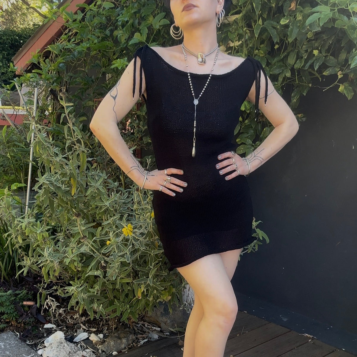 Nixie Tassel Knit Mini Dress *