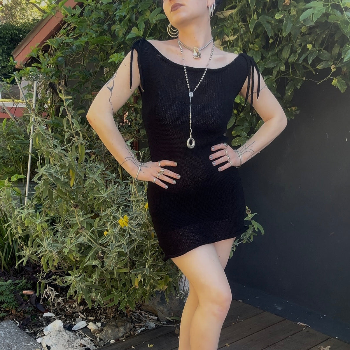 Nixie Tassel Knit Mini Dress *