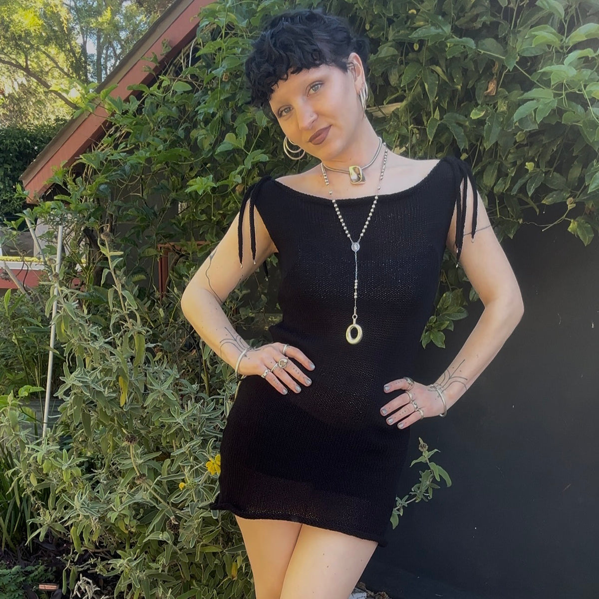 Nixie Tassel Knit Mini Dress *