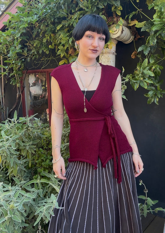 Amaryllis Knit Wrap Top Knitting Pattern