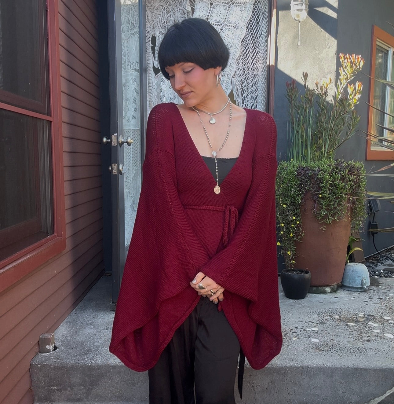 Pandora Knit Wrap Top