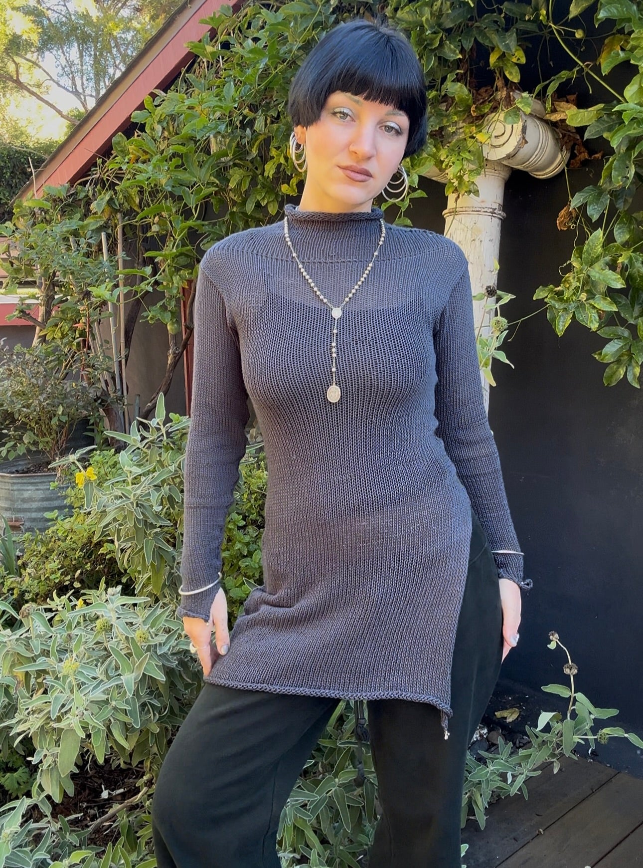 Maripesa Mockneck Tunic Top