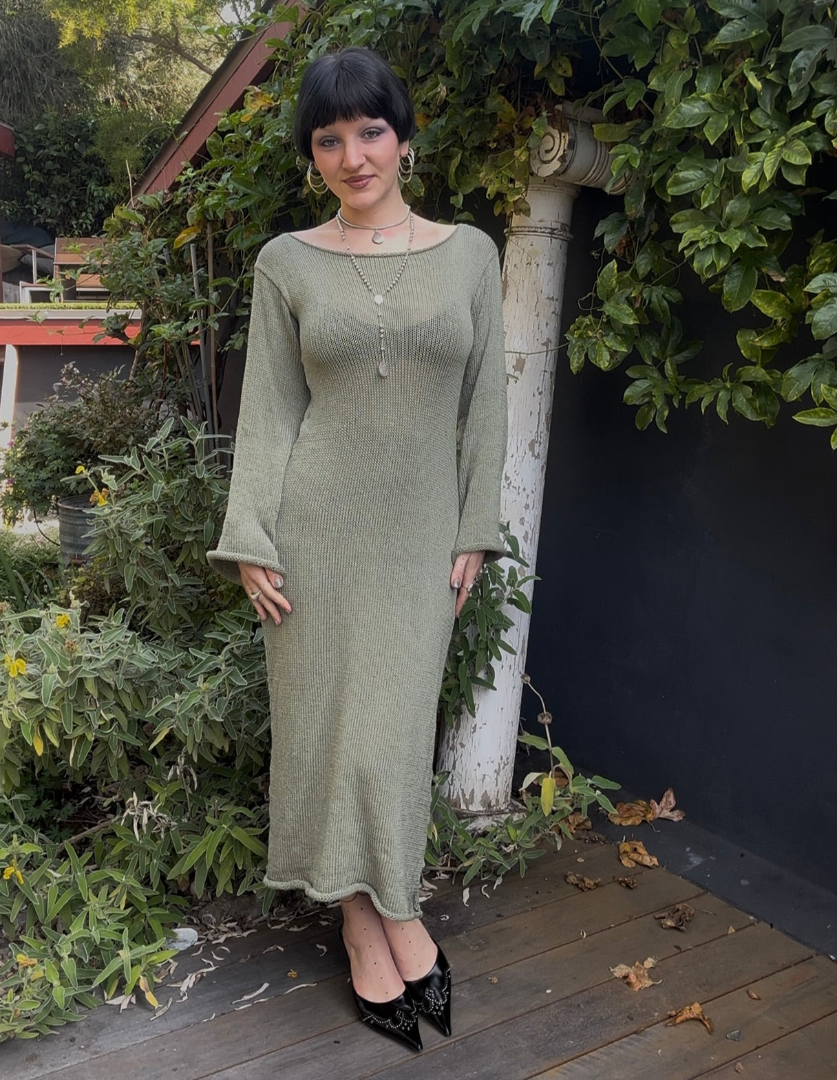 Isotria Longsleeve Knit Maxi Dress
