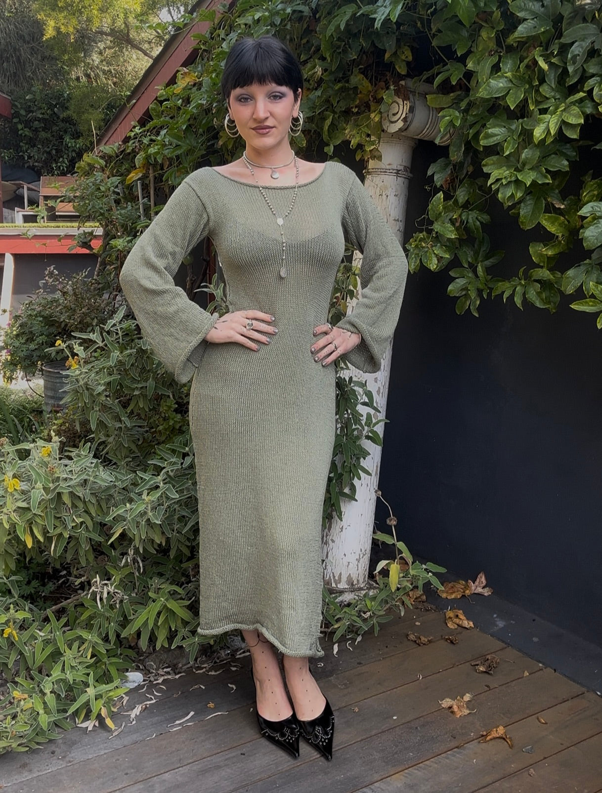 Isotria Longsleeve Knit Maxi Dress