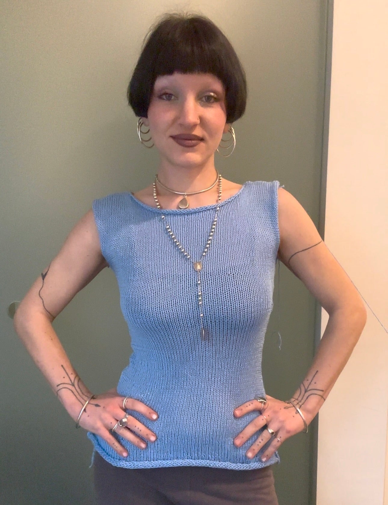 Snow Knit Sleeveless Top