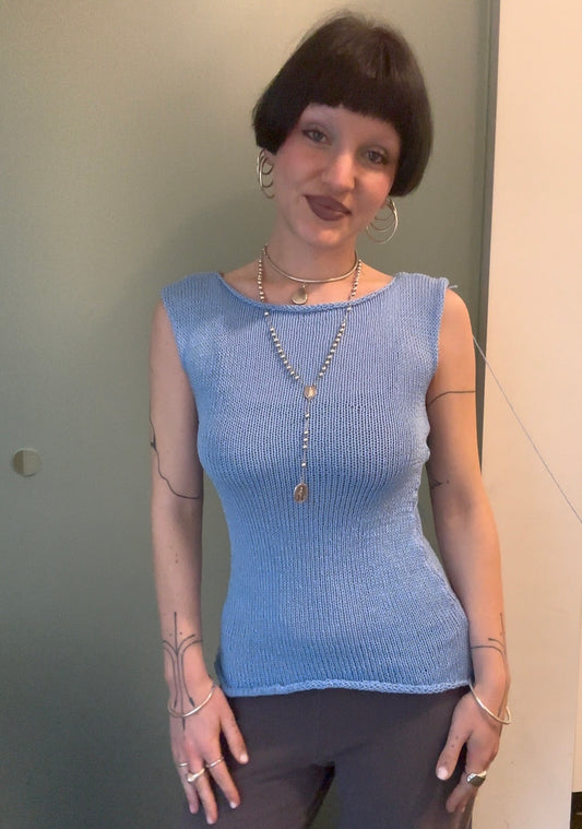 Snow Knit Sleeveless Top Knitting Pattern