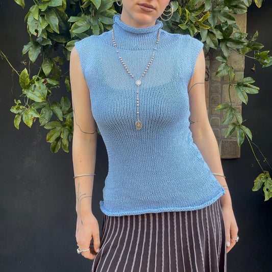 Snowflake Turtleneck Top Knitting Pattern