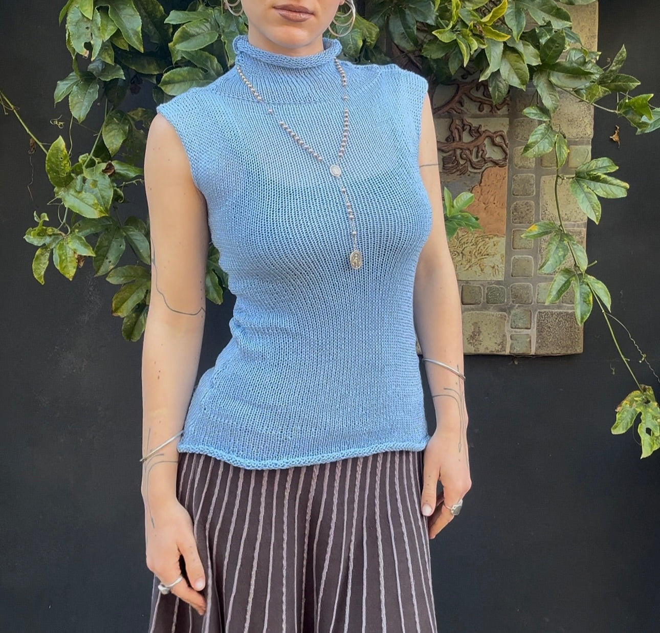 Snowflake Turtleneck Top Knitting Pattern