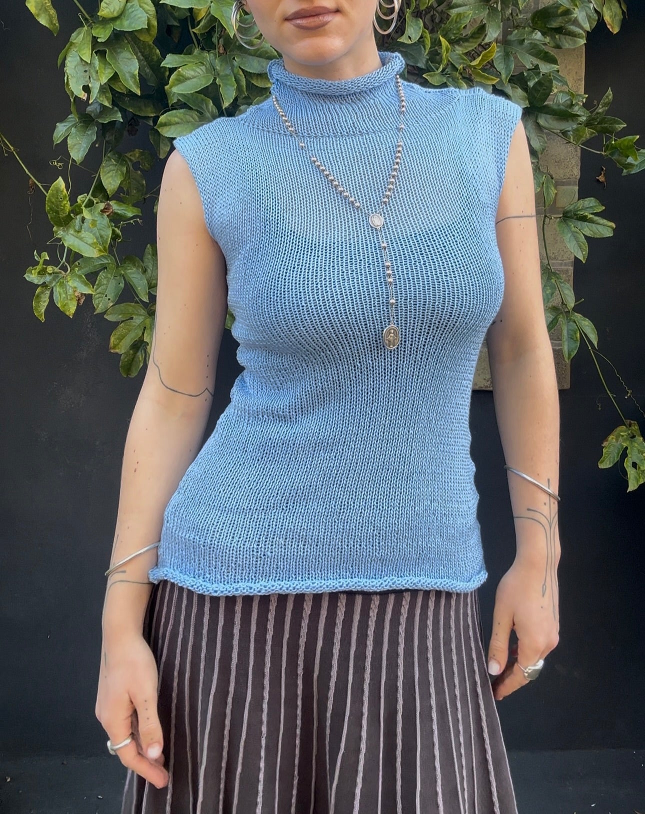 Snowflake Turtleneck Top Knitting Pattern