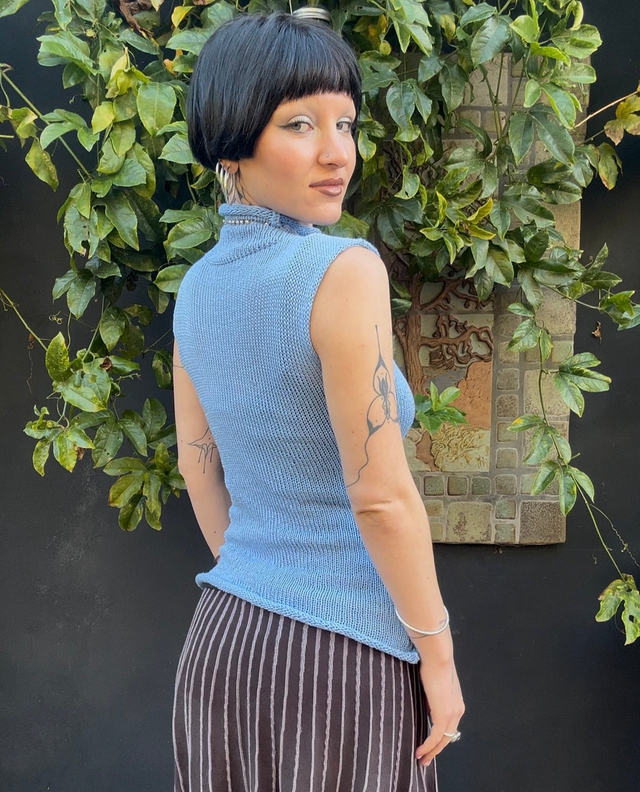 Snowflake Turtleneck Top Knitting Pattern