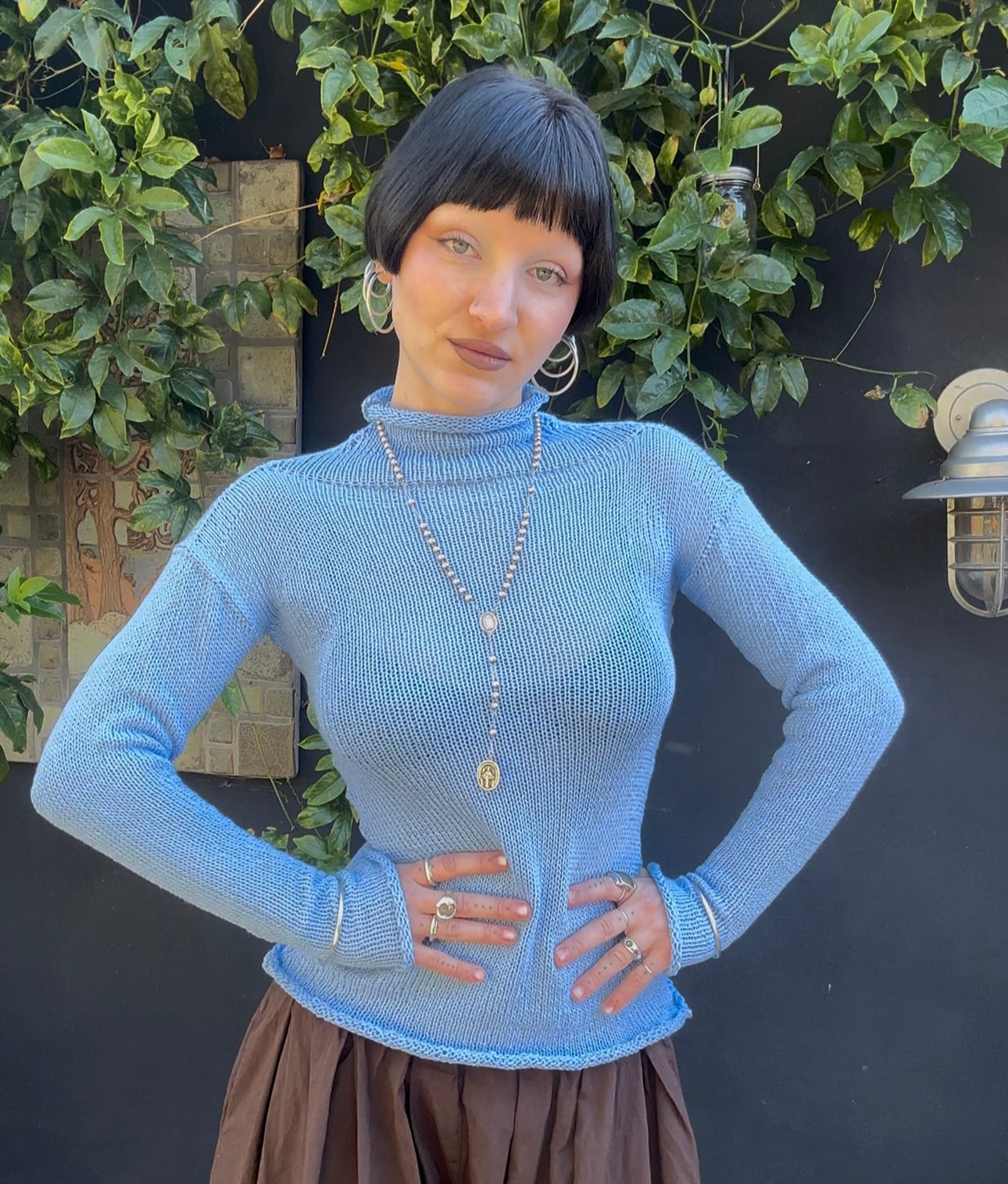 Iceberg Turtleneck Knit Top