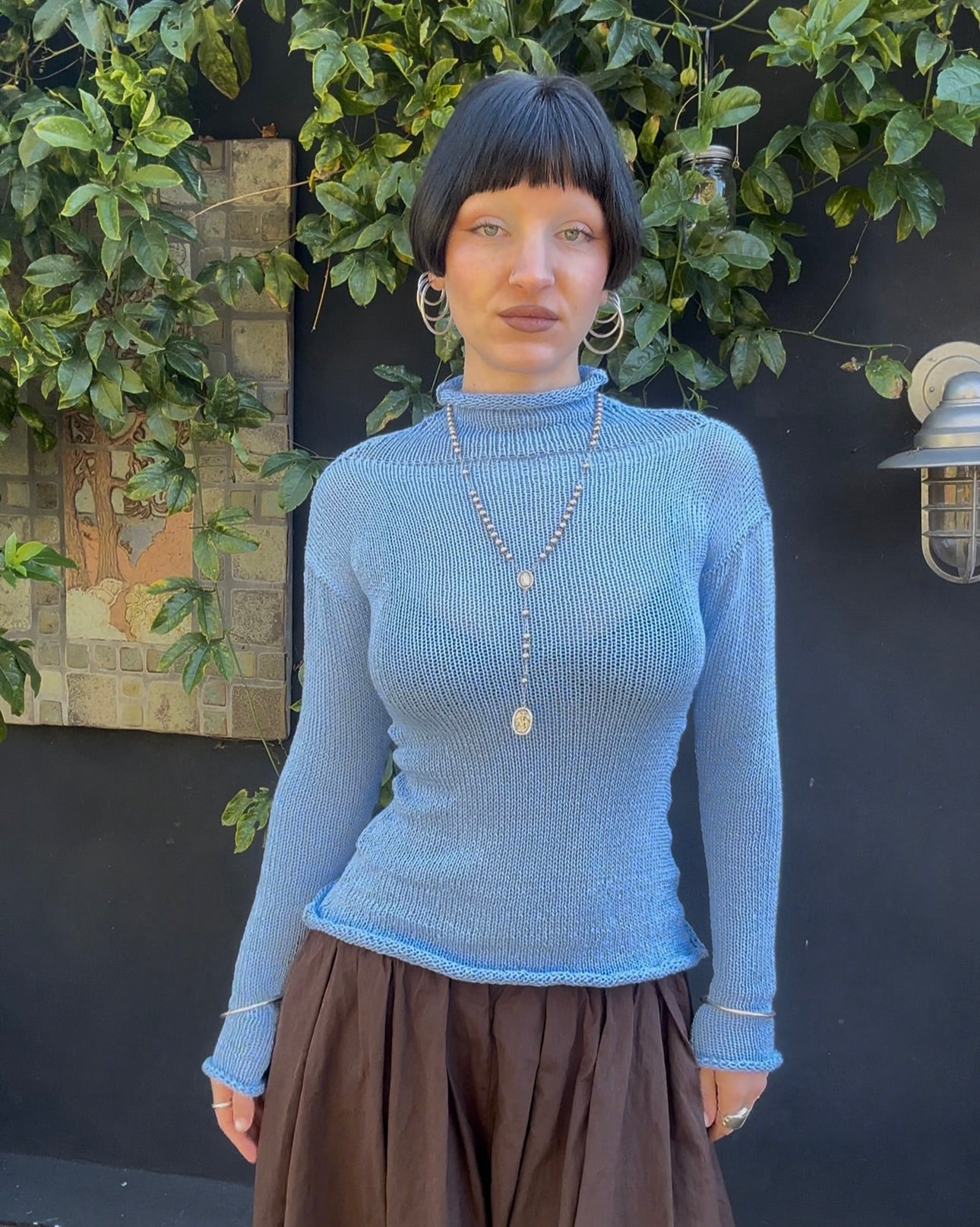 Iceberg Turtleneck Knit Top