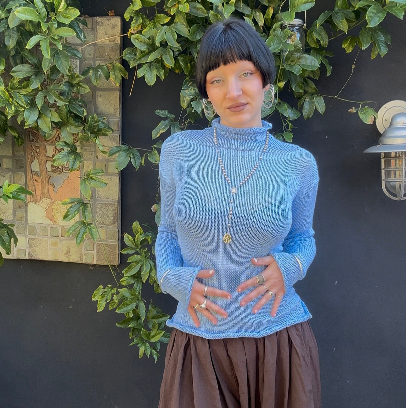 Iceberg Turtleneck Knit Top