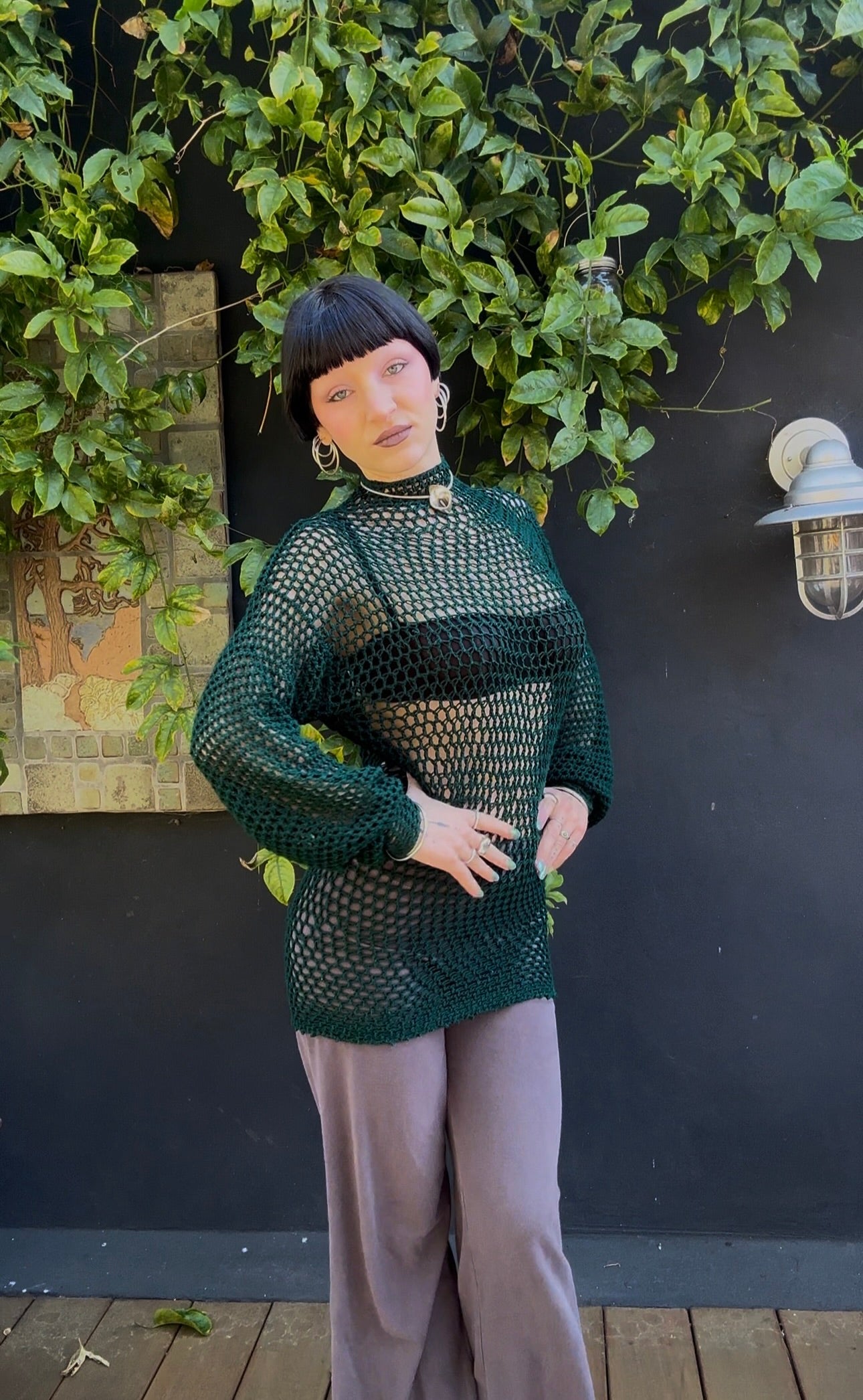 Katsura Mesh Mockneck Dress Crochet Pattern